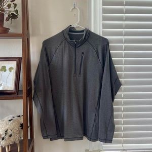 L.L.Bean Men's Bean's Quick Dry Trail Tee 1/4 Zip Graphite Grey Medium